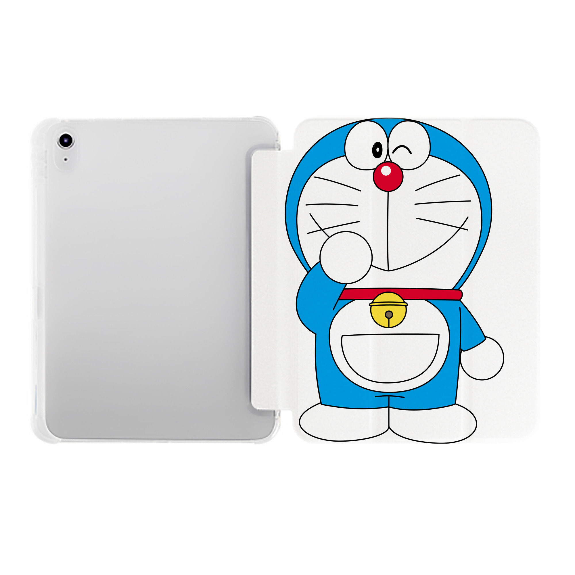 （画像用） ドラえもん Doraemon IPad ケース ペン収納付き 三つ折りスタンド PUレザー×シリコン 対応機種9.5/10.5/10.9インチ